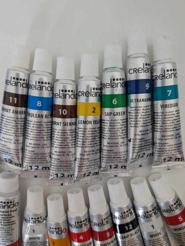 Lote de 18 tubos de pintura acrílica Crelando – photo 2
